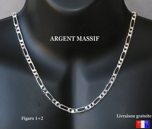 Argent Massif Collier Argent Long Long Collier Sautoir Femme En