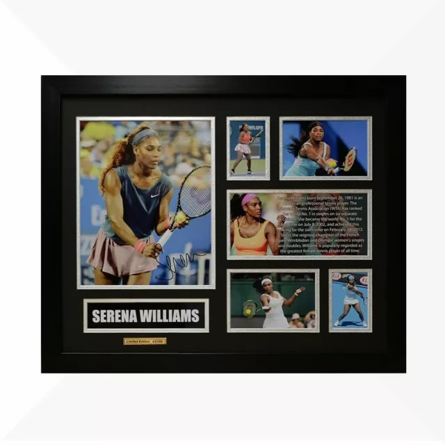 Serena Williams Signed & Framed Memorabilia - Black/Silver Limited Edition