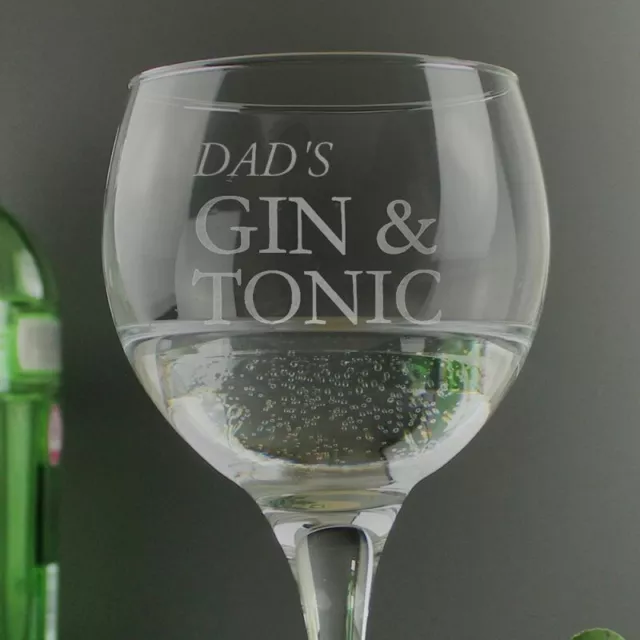 Personalised Gin & Tonic Glass - Large Gin Cocktail Glass Bar Gift Her Him