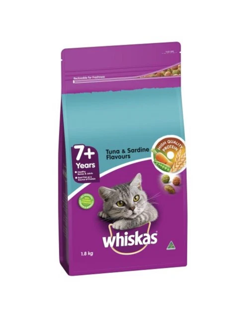 Whiskas Tuna Sardine 7+ Years Cat Food 1.8kg