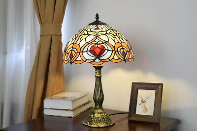 Tiffany lo stile fatto a mano 12 cm Lampada da tavolo-Vetro Colorato multicolor