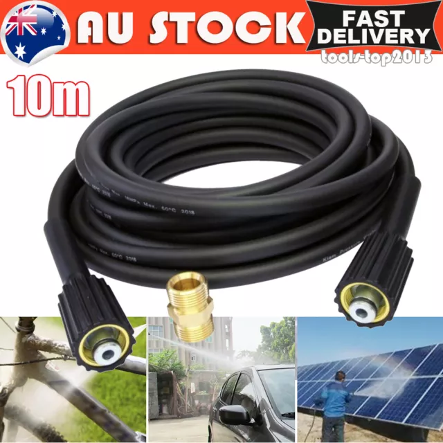 10m Hose High Pressure Water Cleaner Washer Hose M22 Connector Female to Male AU