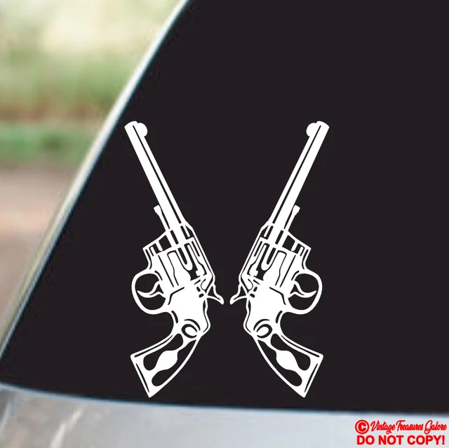 .38 Special Revolver Guns - Vinyl Decal Sticker Car Window Wall Cowboy Old West
