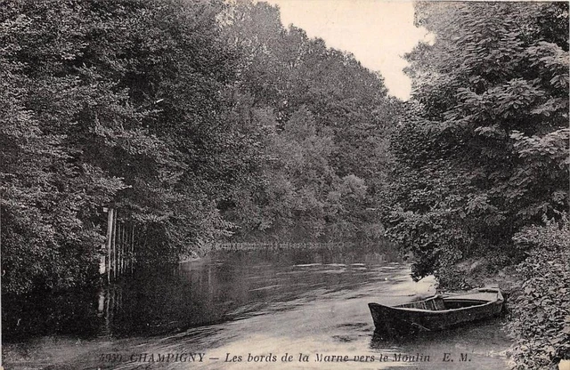 Cpa 94 Champigny Les Bords De La Marne Vers Le Moulin