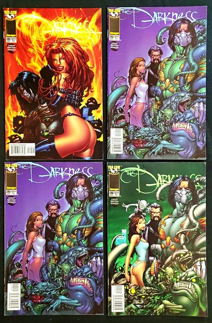 Lot Of 4 The Darkness #20 Top Cow Super Rare Image 1999 Cha Variant VF
