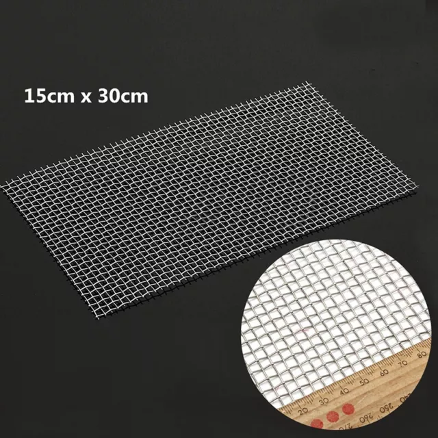 5/8/20/30/40 Mesh Stainlesss Steel Woven Cloth Screen Wire Filter Sheet 6x12''