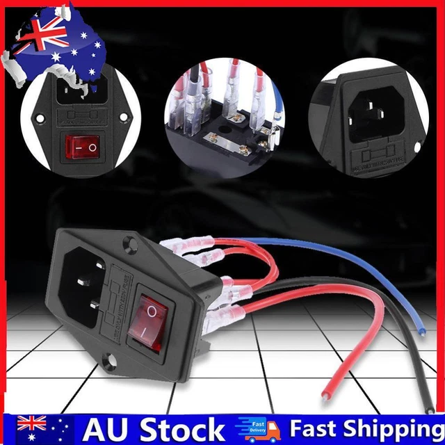 10A 220V/110V Power Supply Switch Printer Parts Inlet Module Plug for 3D Printer