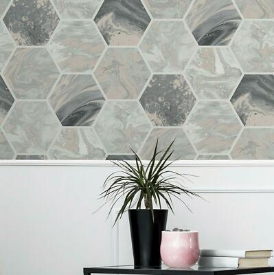 Arthouse Carta da parati velluto Rampicanti FOIL-Metallica Shimmer con trama geometrica Geo 