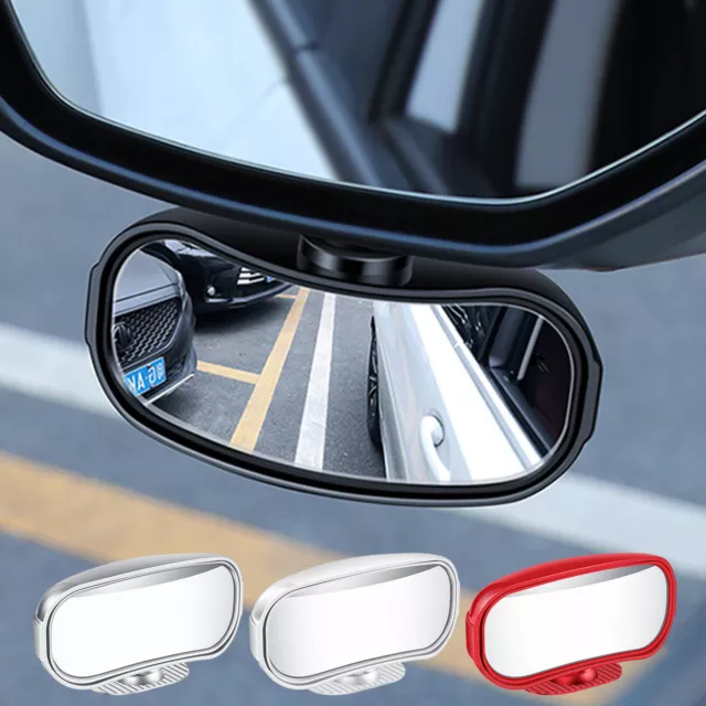 2×Car Blind Spot Mirror Wide Angle Add-On Rear Side Universal Large View Mirror