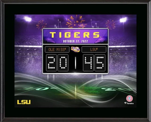 LSU Tigers 10.5" x 13" 2022 Win vs Ole Miss Rebels Plaque