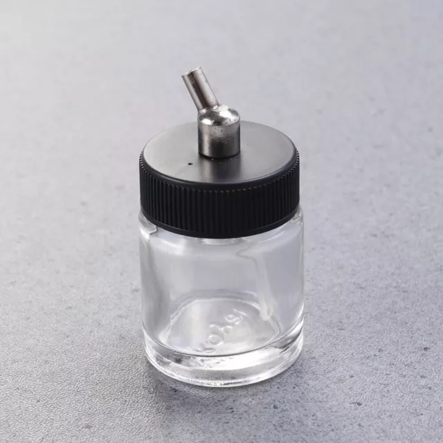 Airbrush Bottle - 1 Pc Clear Glass with Caps - Must-Have for Artists