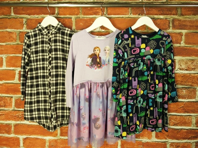 Girls Bundle Age 4-5 Years Next H&M Dress Set Long Sleeve Disney Frozen 110Cm