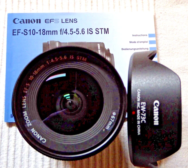 Canon EF-S 10-18mm f/4.5-5.6 IS STM  + Filtro UV + Paraluce