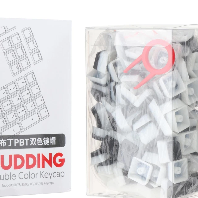 PBT PUDDING KEYCAPS 108 Keys Doubleshot Keycap Set for PC Gaming