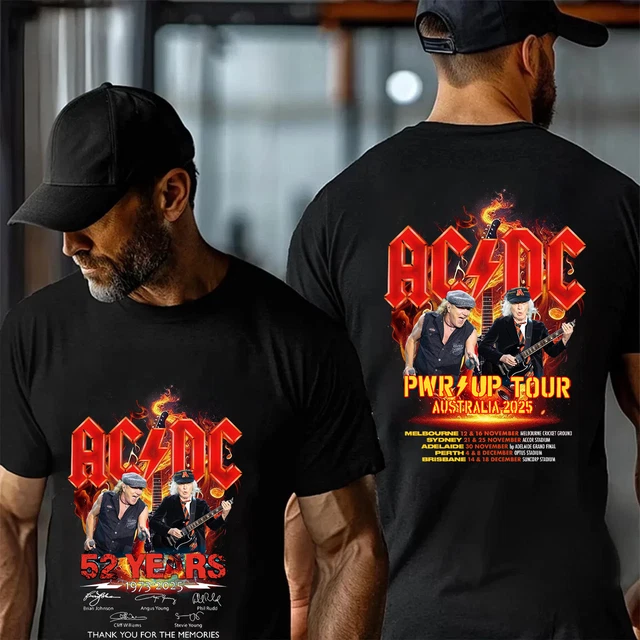 AC/DC POWER UP Tour 2025 52 Years Anniversary T-Shirt, acdc tour Tshirt ...