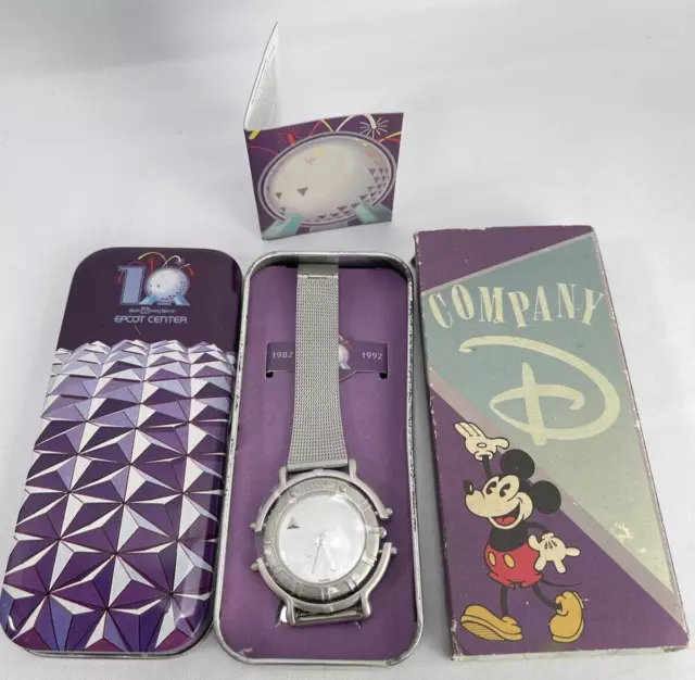 vintage walt disney world watch fossil 10th anniversary epcot center 1982-1992