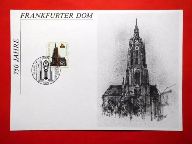 Beleg Ersttagsblatt BRD 1989 Frankfurter DOM Mi. Nr. 1434 FDC - Vollstempel