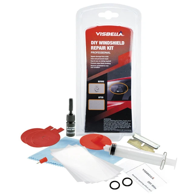 Visbella Zum Selbermachen Windschutzscheibe Reparatursatz, Do It Yourself Werkzeug Schnellreparatur Auto KFZ