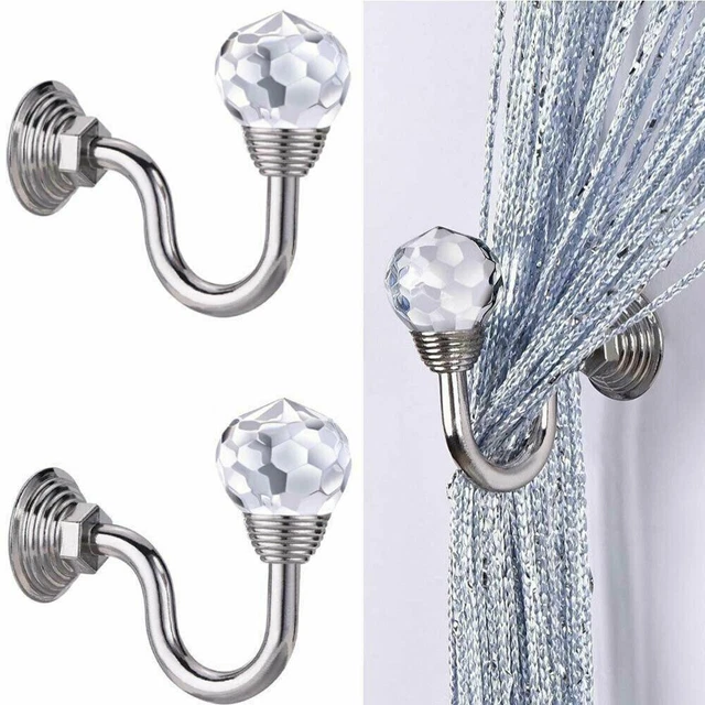 Hooks Crystal Bracket Crystal Curtain Holdbacks Curtain Hooks Fixing Holder