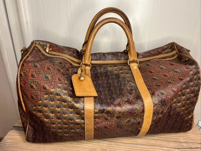 ESCADA ITALY Artzkoffer Arzttasche Reisetasche Weekender Hebammentasche Leder
