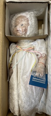 1987 Marian Yu Designs MYD~ 14" Porcelain Doll in CHRISTENING OUTFIT - NEW W/BOX