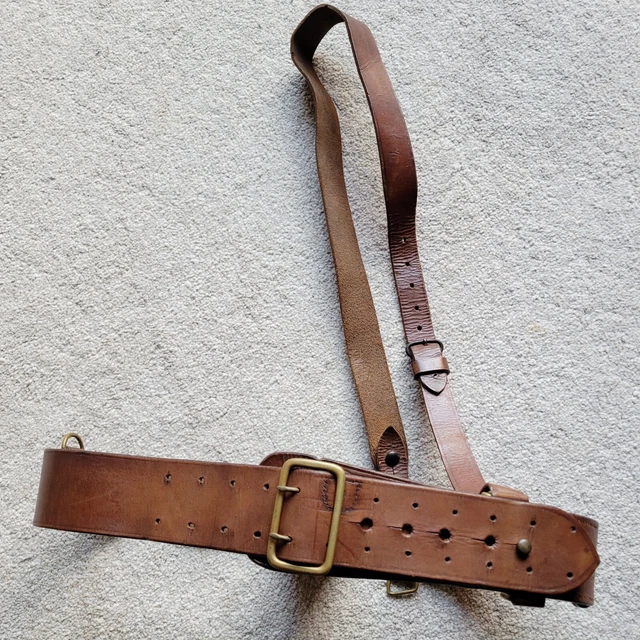 Cinturone Porta-bandiera Militare British Army - Cintura In Pelle Bianca - UK Seller - Foto 5