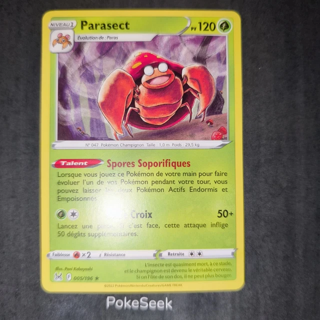 CARTE POKEMON PARASECT 005/196 Rare Epée et Bouclier 11 EB11 FR NEUF ...