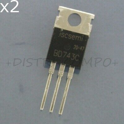 lot de 6 BD909 Transistor NPN 80V 15A TO-220 Inchange 