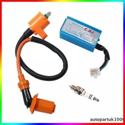 Set Moped Scooter Ignition Coil CDI Spark Plug For GY6 50cc 70cc 90cc 125/150cc