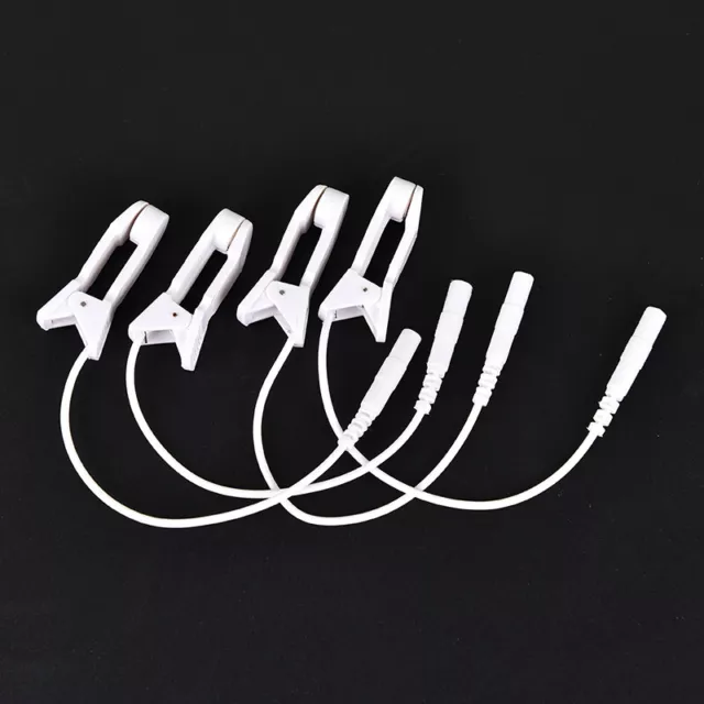 2 piezas 2,0 mm alivio del dolor de oído clip tensiones electrodo cable de conexión cable R=t= Bh