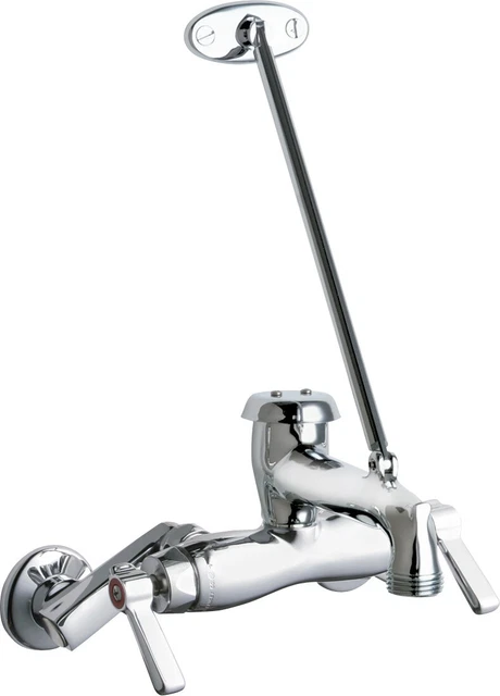 Chicago Faucets 445-897SRXKC Wall Mounted Hot and Cold Faucet - Chrome