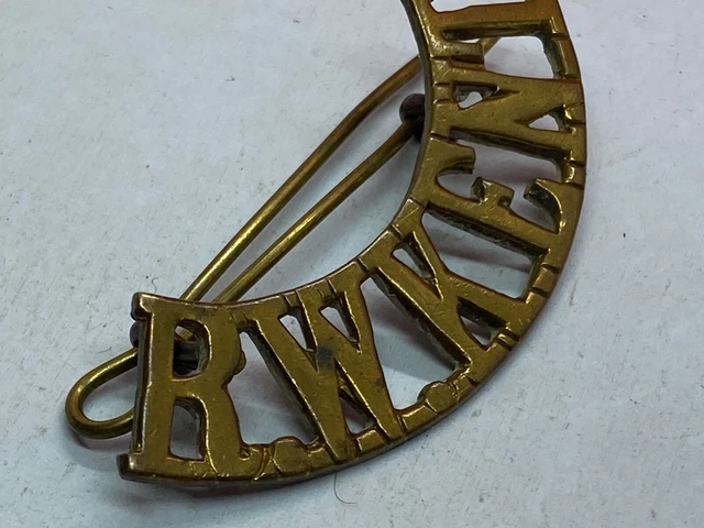 ORIGINAL BRITISH ARMY WW1 R.W. KENT / Royal West Kent Regiment Shoulder ...
