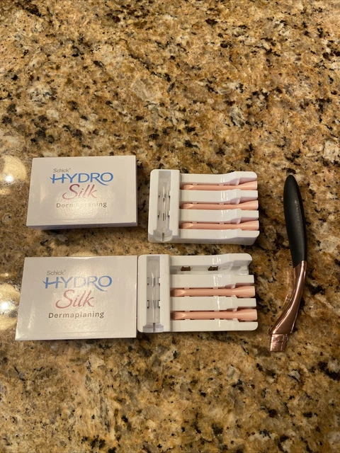 NUEVA varita de dermaplaning Schick Hydro seda con 5 hojas de recarga