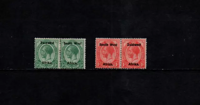 South West Africa 1923-24 KGV Definitive Overprint SG16-17 Mint Hinged