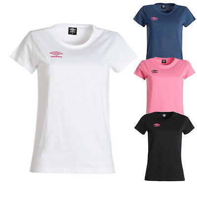 T-shirt in cotone da donna della umbro maglietta per palestra passeggiate sport
