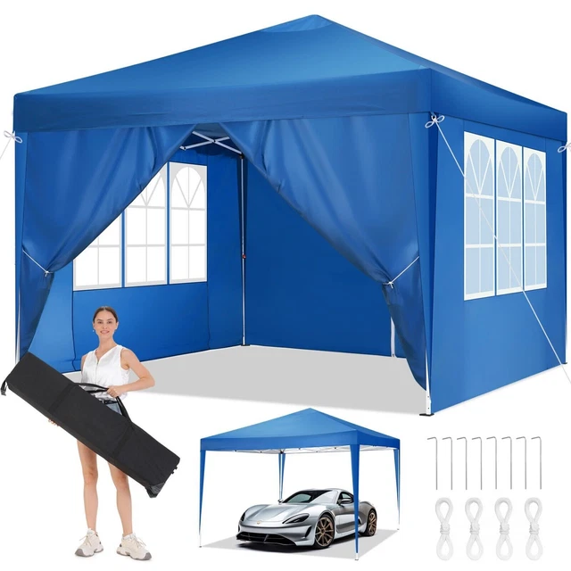 3x3m Pavillon Wasserdicht Partyzelt Pergolen UV Faltpavillon Faltbar Gartenzelt