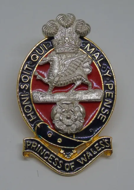 BRITISH ARMY PRINCESS of Wales's Royal Regiment Officers Cap Badge ...