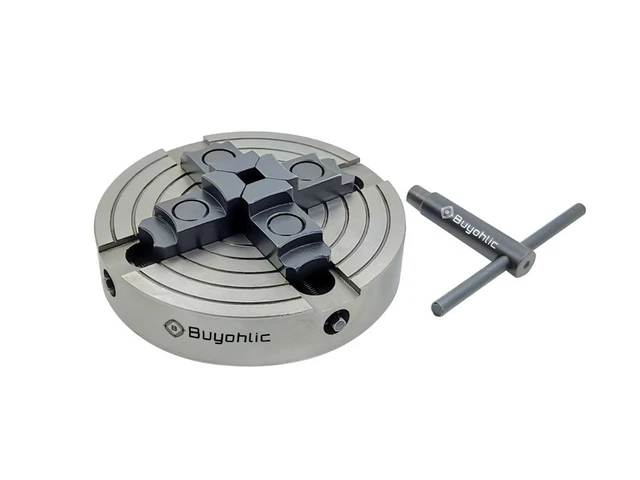 Mandrin Tour à Bois 4 Mâchoires Indépendantes - Modèle SANOU K72-100 - Ø 100 Mm, Alésage 25 Mm - Réversible Et Précis - 6