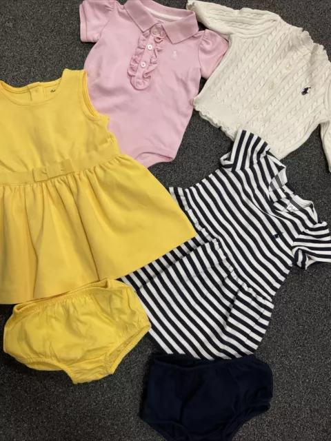 Pacchetto vestiti ralph Lauren bambina taglia 0-3 3-6 mesi