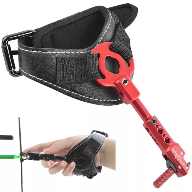 Compound Bow Release Aids Adjustable Caliper Trigger Wrist Strap Archery Hunting