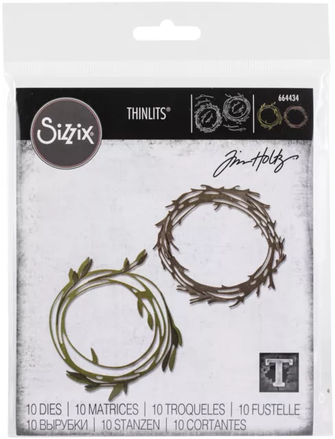 Sizzix Thinlits Dies By Tim Holtz-Funky Wreath 664434