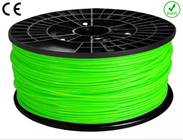 FILAMENT - FIL imprimante 3D PLA 1.75mm VERT CLAIR 1Kg  CE-ROHS PLA175YAS