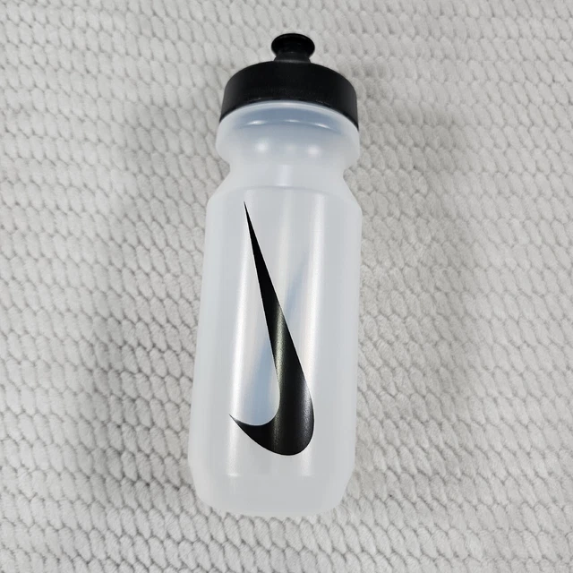 NEW Nike 2.0 Clear Black Swoosh Big Mouth Sport Squeeze Water Bottle 22 oz NEW Nike 2.0 Clear Black Swoosh Big Mouth Sport Squeeze Water Bottle 22 oz