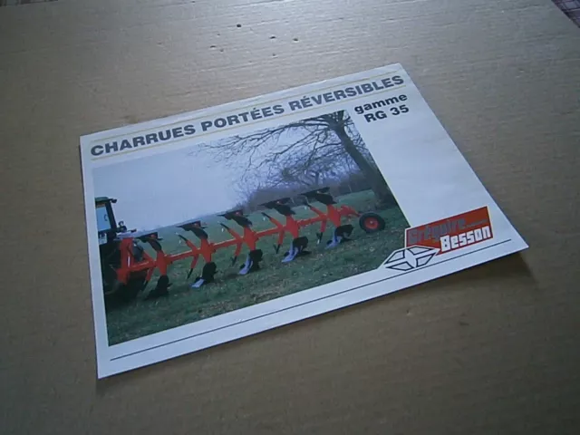 Catalogue pub prospectus brochure: tracteur charrue portée Besson 35/ RL6