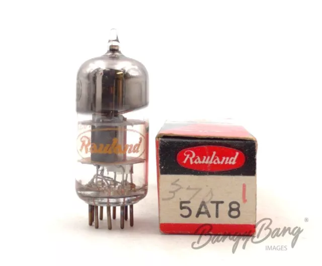 Vintage Rauland 5AT8 Triode Pentode VHF Mixer Television Audio Vacuum Tube Valve
