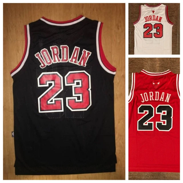 MICHAEL JORDAN 23 Chicago Bulls Youth Jersey Black/Red/White SXL