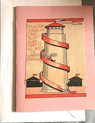 HELTER SKELTER Hand made Greetings Card Classic Cartoon Upcycling blank + envelo