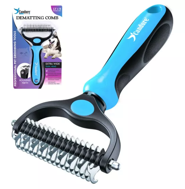 Professional Pet Dog Cat Comb Brush Dematting Undercoat Grooming Comb Rake Tool