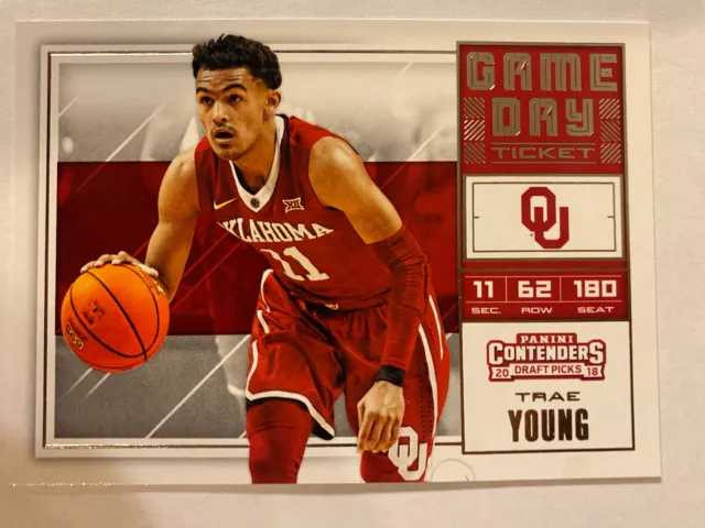 2018-19 Panini Contenders Draft Picks Game Day Tickets Trae Young #6 Rookie RC