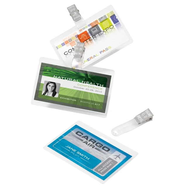 Brand Laminating Pouches, ID Badge With Clip, 5 Mil, 2.5
